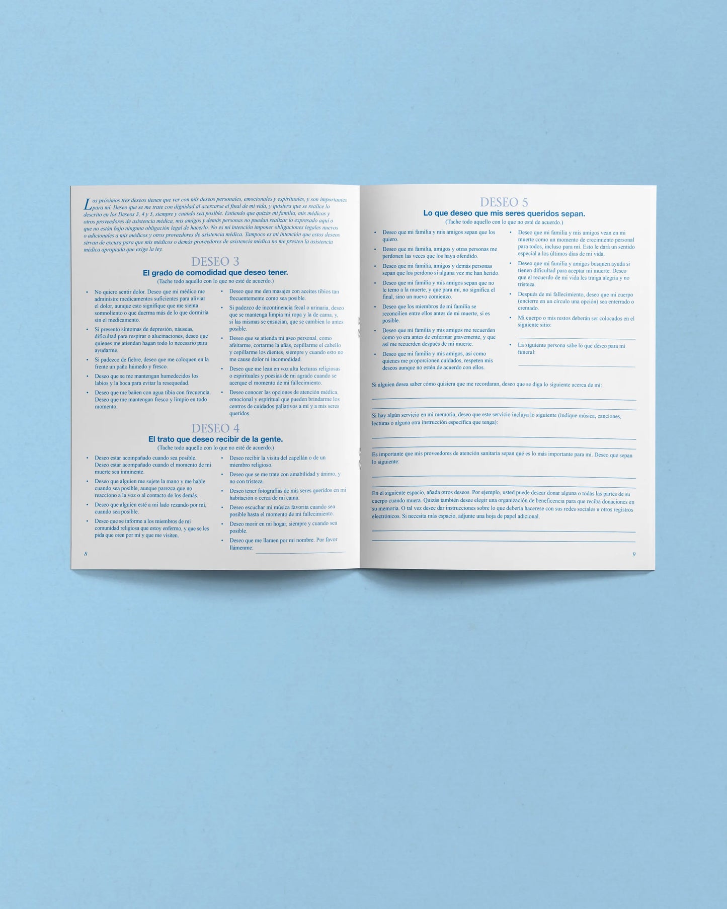 Five Wishes Paper