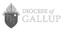 Logo of the Diocese of Gallup with a shield and star design.