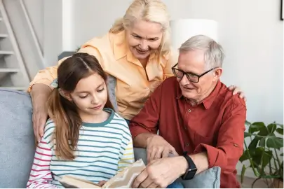 child with their grandparents