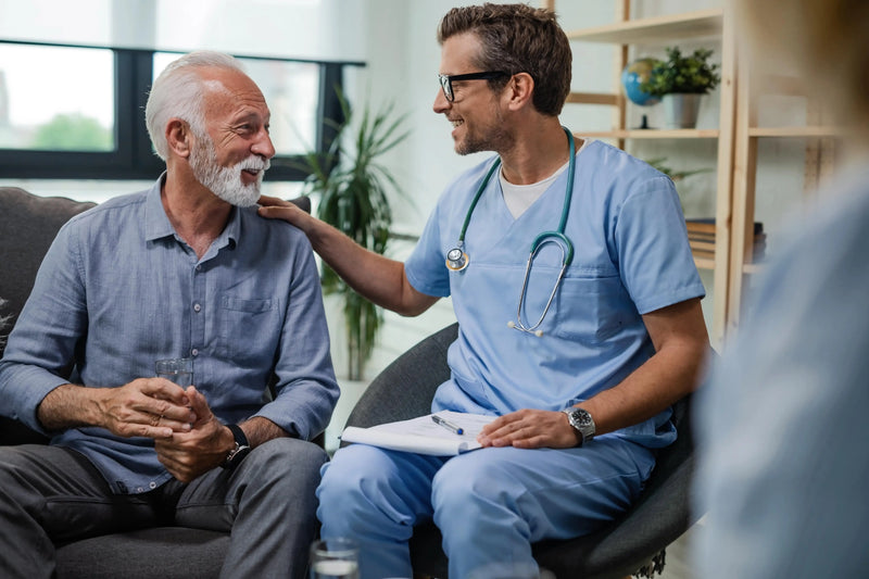 doctor and patient discussing end of life wishes