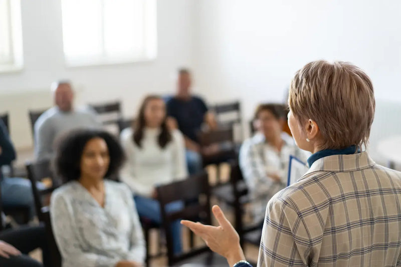 a gathering of people for a meeting