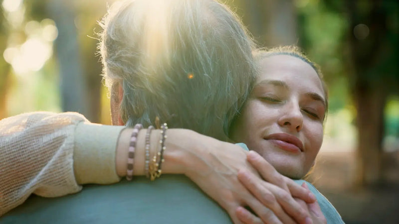 adolescent hug